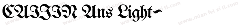 CAIJIN Ans Light字体转换